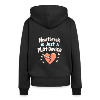 Séparation, autonomisation, amour de soi, nouveaux départs - Sweat à capuche Premium bio Femme - noir - Dos - Julia (174cm)