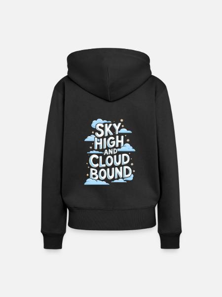 Wolkenblick, Entspannender Himmel, Verträumte - Frauen Premium Bio Hoodie - Schwarz