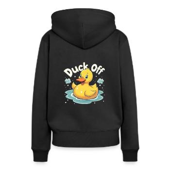 Nutztier-enten-enthusiasten Hinterhof-enten - Frauen Premium Bio Hoodie - Schwarz - Hinten - Julia (174cm)