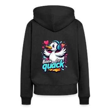 Nutztier-enten-enthusiasten Hinterhof-enten - Frauen Premium Bio Hoodie - Schwarz - Hinten - Julia (174cm)
