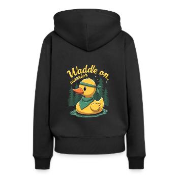 Nutztier-enten-enthusiasten Hinterhof-enten - Frauen Premium Bio Hoodie - Schwarz - Hinten - Julia (174cm)