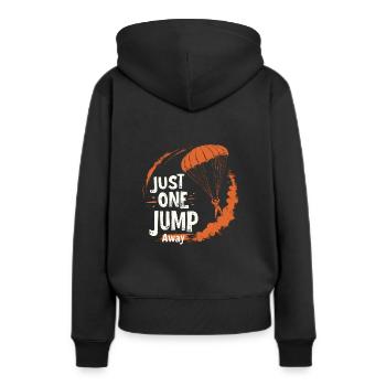 Parachutisme Débutants Aventure Nerfs - Sweat à capuche Premium bio Femme - noir - Dos - Julia (174cm)
