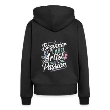 Passe-temps créatif pour les débutants dans le - Sweat à capuche Premium bio Femme - noir - Dos - Julia (174cm)
