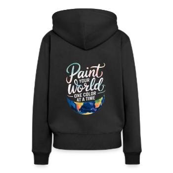 Passe-temps créatif pour les débutants dans le - Sweat à capuche Premium bio Femme - noir - Dos - Julia (174cm)