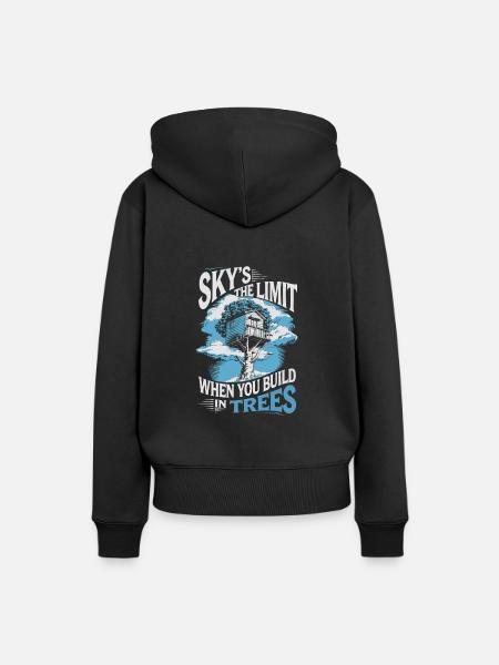 Baumhausbauer Diy-baumhausbau - Frauen Premium Bio Hoodie - Schwarz