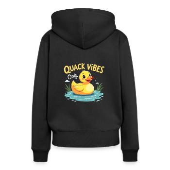 Nutztier-enten-enthusiasten Hinterhof-enten - Frauen Premium Bio Hoodie - Schwarz - Hinten - Julia (174cm)