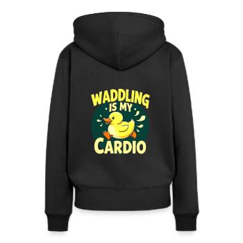 Nutztier-enten-enthusiasten Hinterhof-enten - Frauen Premium Bio Hoodie - Schwarz - Hinten - Julia (174cm)