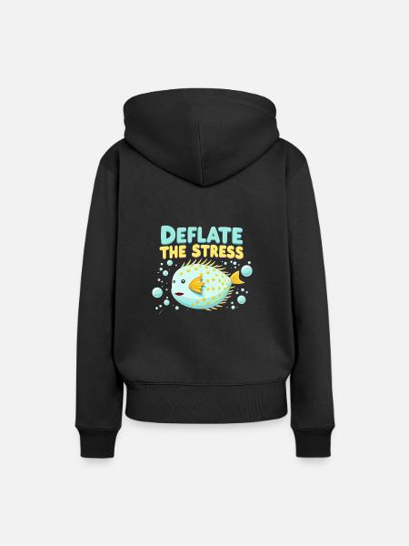 Kugelfisch-meereslebewesen-enthusiasten Quirky - Frauen Premium Bio Hoodie - Schwarz