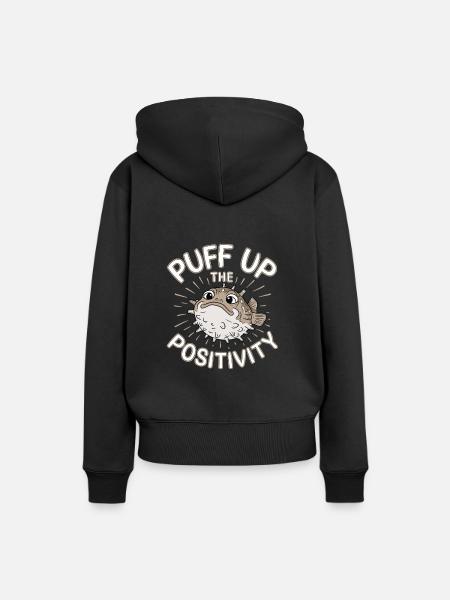 Kugelfisch-meereslebewesen-enthusiasten Quirky - Frauen Premium Bio Hoodie - Schwarz