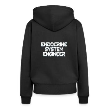 Science médicale pour l’endocrinologie - Sweat à capuche Premium bio Femme - noir - Dos - Julia (174cm)