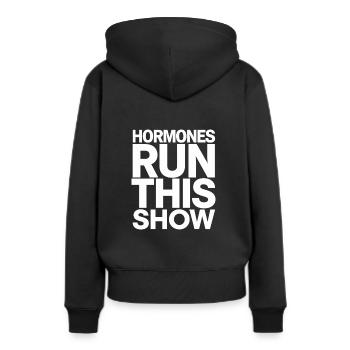 Science médicale pour l’endocrinologie - Sweat à capuche Premium bio Femme - noir - Dos - Julia (174cm)