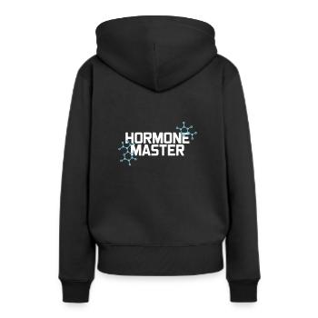 Science médicale pour l’endocrinologie - Sweat à capuche Premium bio Femme - noir - Dos - Julia (174cm)
