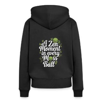 Kokedama Moss Ball Plantes Jardinage Japonais - Sweat à capuche Premium bio Femme - noir - Dos - Julia (174cm)