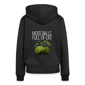 Kokedama Moss Ball Plantes Jardinage Japonais - Sweat à capuche Premium bio Femme - noir - Dos - Julia (174cm)