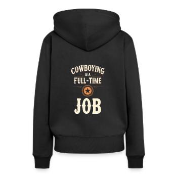 Bovins Éleveur Éleveur Éleveur Éleveur Mode de vie - Sweat à capuche Premium bio Femme - noir - Dos - Julia (174cm)