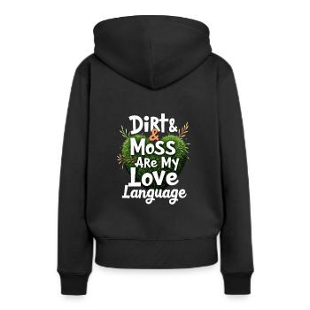 Kokedama Moss Ball Plantes Jardinage Japonais - Sweat à capuche Premium bio Femme - noir - Dos - Julia (174cm)
