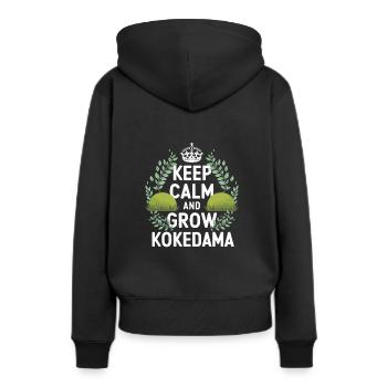 Kokedama Moss Ball Plantes Jardinage Japonais - Sweat à capuche Premium bio Femme - noir - Dos - Julia (174cm)