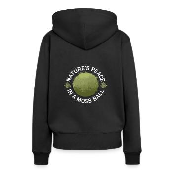 Kokedama Moss Ball Plantes Jardinage Japonais - Sweat à capuche Premium bio Femme - noir - Dos - Julia (174cm)