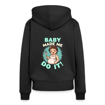 Schwangerschafts Verlangen Lustige - Frauen Premium Bio Hoodie - Schwarz - Hinten - Julia (174cm)
