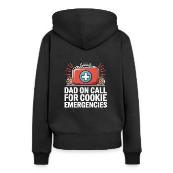 Dad Girl Scout Leader Proud Troop Support Scout - Frauen Premium Bio Hoodie - Schwarz - Hinten - Julia (174cm)