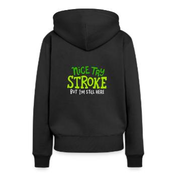 Stroke Surviving Gift Idea Netter - Sweat à capuche Premium bio Femme - noir - Dos - Julia (174cm)