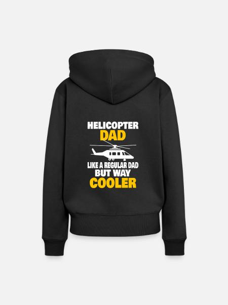 Helicopter Pilot Aviation Helicopter Dad - Frauen Premium Bio Hoodie - Schwarz