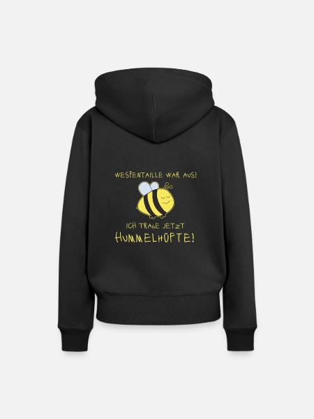 Hummel Dick Lustig - Frauen Premium Bio Hoodie - Schwarz