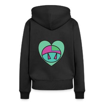 Herz Graphic art - Frauen Premium Bio Hoodie - Schwarz - Hinten - Julia (174cm)