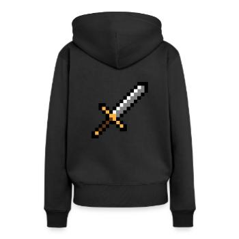 Cadeau de jeu d'ordinateur Geer Nerd 8Bit Geek - Sweat à capuche Premium bio Femme - noir - Dos - Julia (174cm)