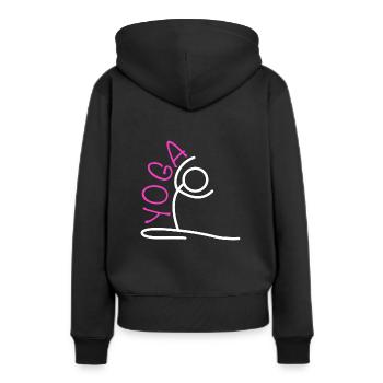 Yoga Outfit - Women’s Premium Organic Hoodie - black - Back - Julia (174cm)