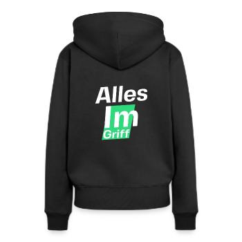 Alles im Griff mit Gott - Frauen Premium Bio Hoodie - Schwarz - Hinten - Julia (174cm)