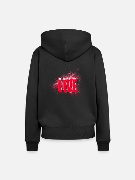 Live Stream - Frauen Premium Bio Hoodie - Schwarz