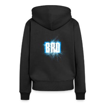 Bro - Sweat à capuche Premium bio Femme - noir - Dos - Julia (174cm)