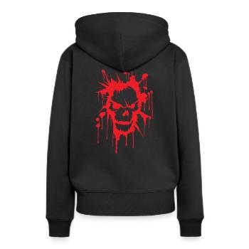 Bloody Skull | Heavy Metal Illustration - Women’s Premium Organic Hoodie - black - Back - Julia (174cm)