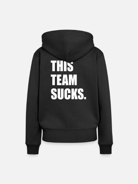 Schlechtes Team - Frauen Premium Bio Hoodie - Schwarz