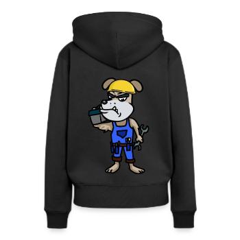 Handwerk Handwerker Baustelle Berufe Unternehmer - Frauen Premium Bio Hoodie - Schwarz - Hinten - Julia (174cm)