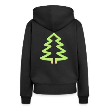 Sapin - Sweat à capuche Premium bio Femme - noir - Dos - Julia (174cm)