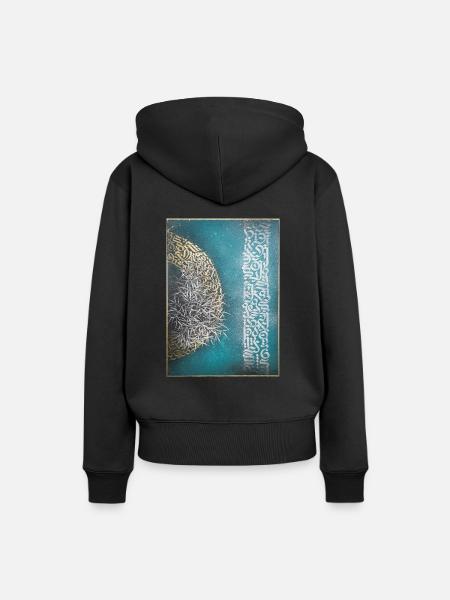 Calligraffiti - Wachstum - Frauen Premium Bio Hoodie - Schwarz