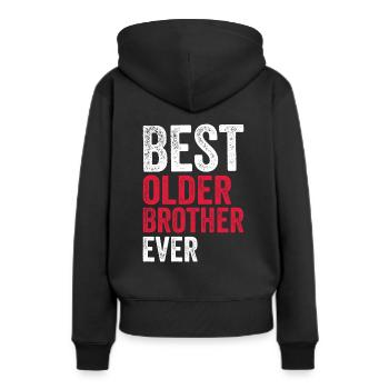 meilleur frère aîné - Sweat à capuche Premium bio Femme - noir - Dos - Julia (174cm)