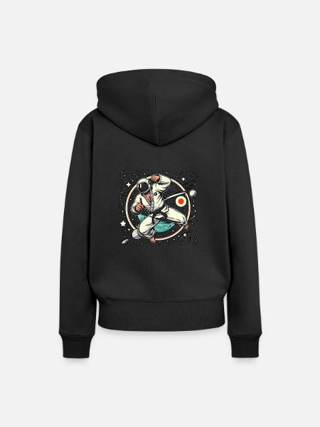 Judo - Sweat à capuche Premium bio Femme - noir
