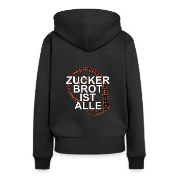 Sugar bread is all - whip - Women’s Premium Organic Hoodie - black - Back - Julia (174cm)