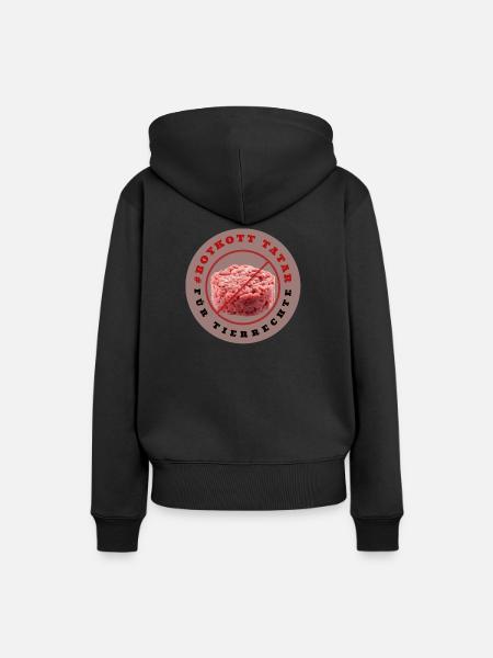 #Boykott Tatar - Frauen Premium Bio Hoodie - Schwarz