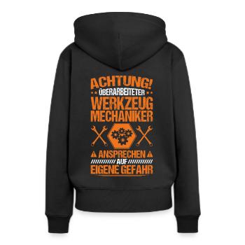 Mécanicien d’outillage cadeau - Sweat à capuche Premium bio Femme - noir - Dos - Julia (174cm)