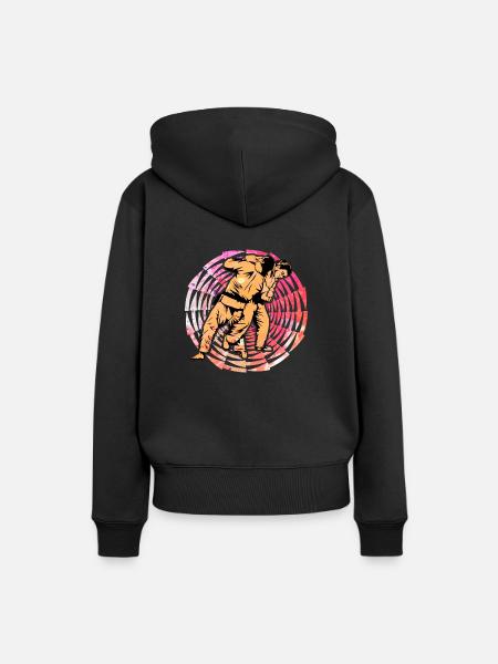 Judo - Frauen Premium Bio Hoodie - Schwarz