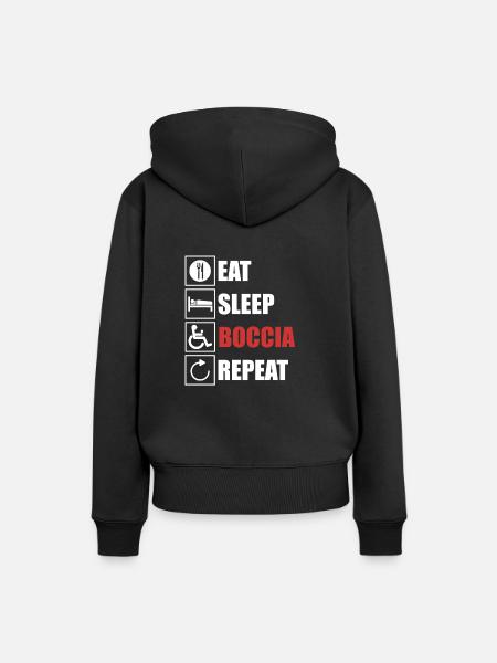 Boccia - Frauen Premium Bio Hoodie - Schwarz