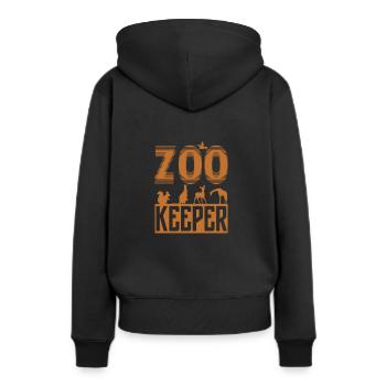 Zoo - Sweat à capuche Premium bio Femme - noir - Dos - Julia (174cm)