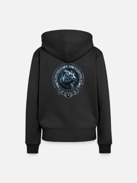 Bengaltiger Königstiger - Frauen Premium Bio Hoodie - Schwarz