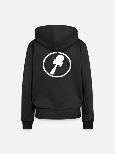 Kendama Logo - Frauen Premium Bio Hoodie - Schwarz