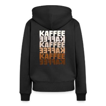 Kaffee cafe - Frauen Premium Bio Hoodie - Schwarz - Hinten - Julia (174cm)