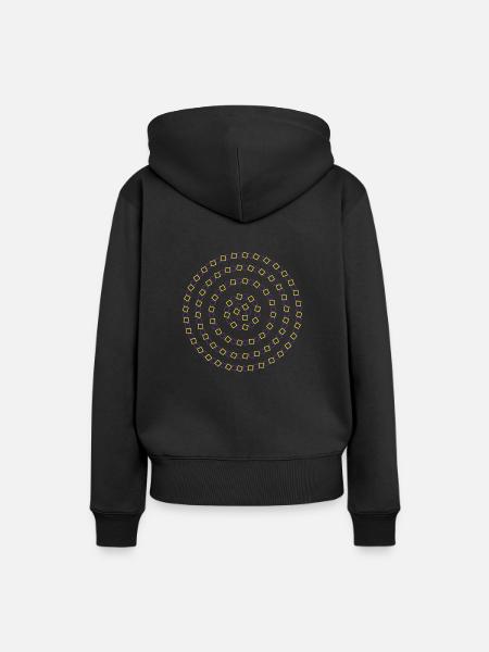 Optische Täuschung Spirale - Frauen Premium Bio Hoodie - Schwarz